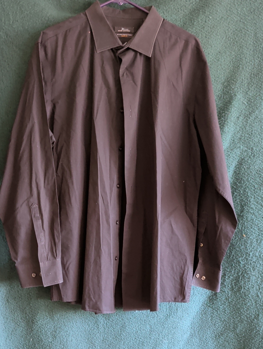 Marc Anthony Black Long-Sleeve Dress Shirt